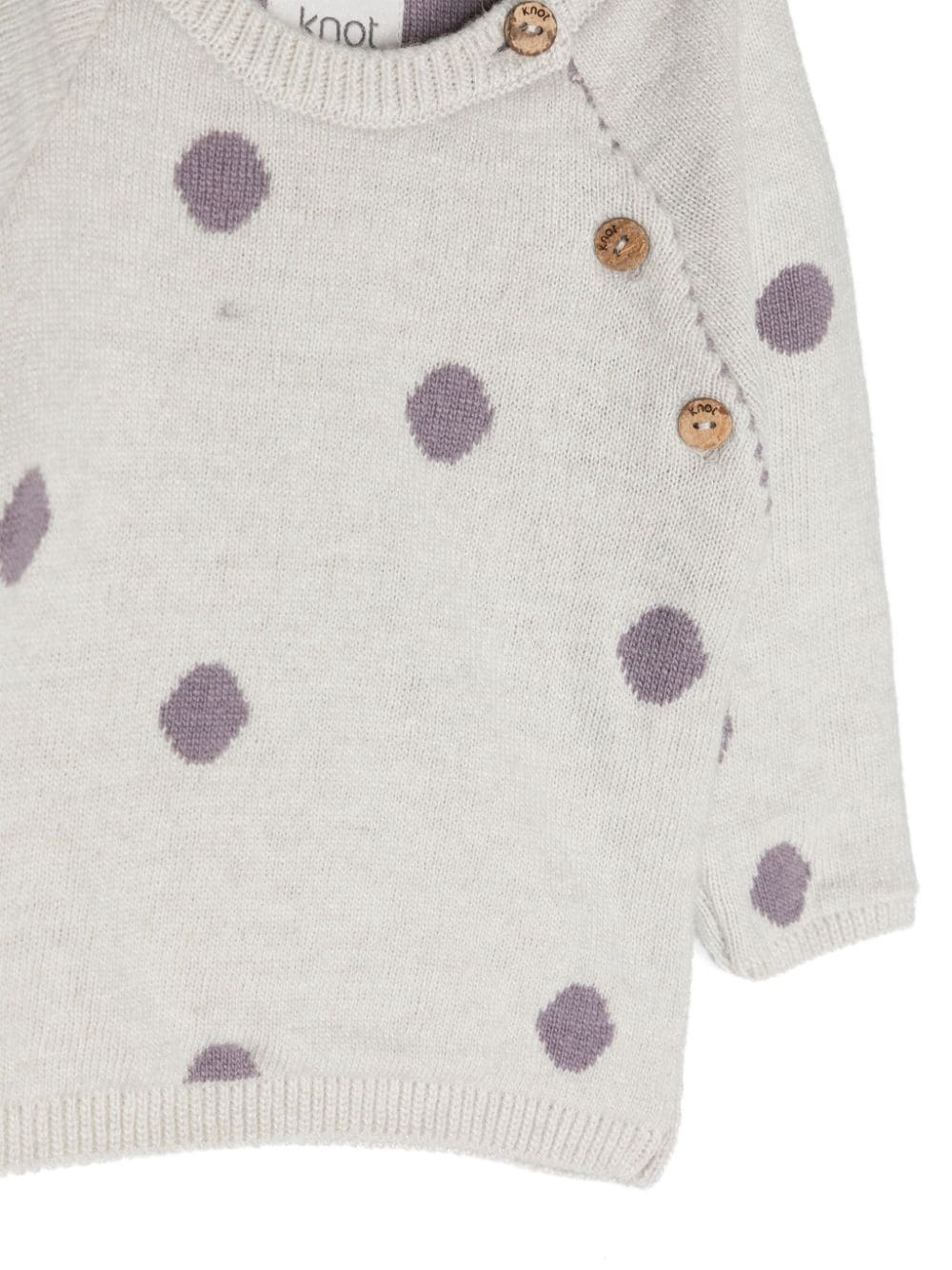 Shop Knot Dots Intarsia-knit Jumper In Grey