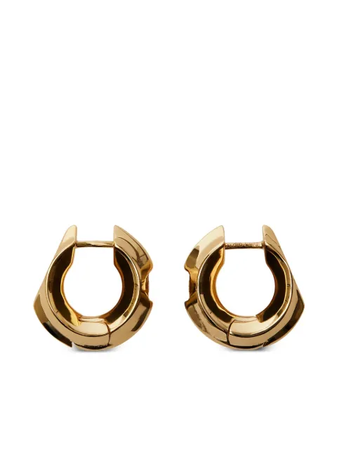 Burberry Hollow silver hoop earrings