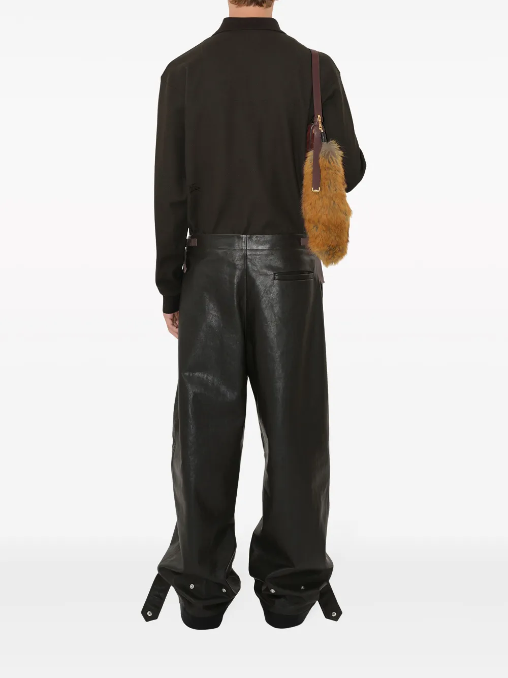 Burberry Poloshirt met lange mouwen Bruin