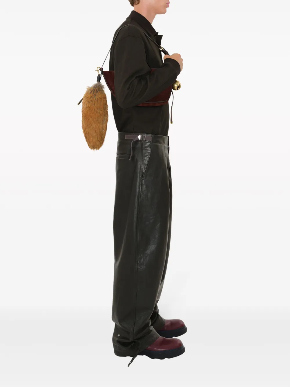 Burberry Poloshirt met lange mouwen Bruin