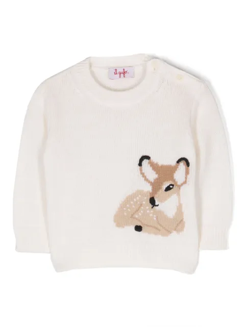 Il Gufo round-neck virgin wool jumper