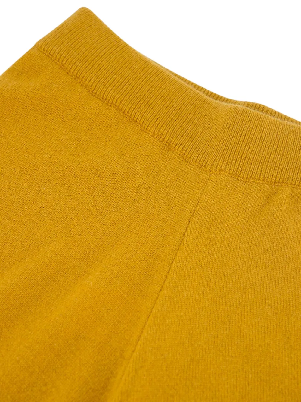 PAULA Nanna gebreide broek met wijde pijpen Geel