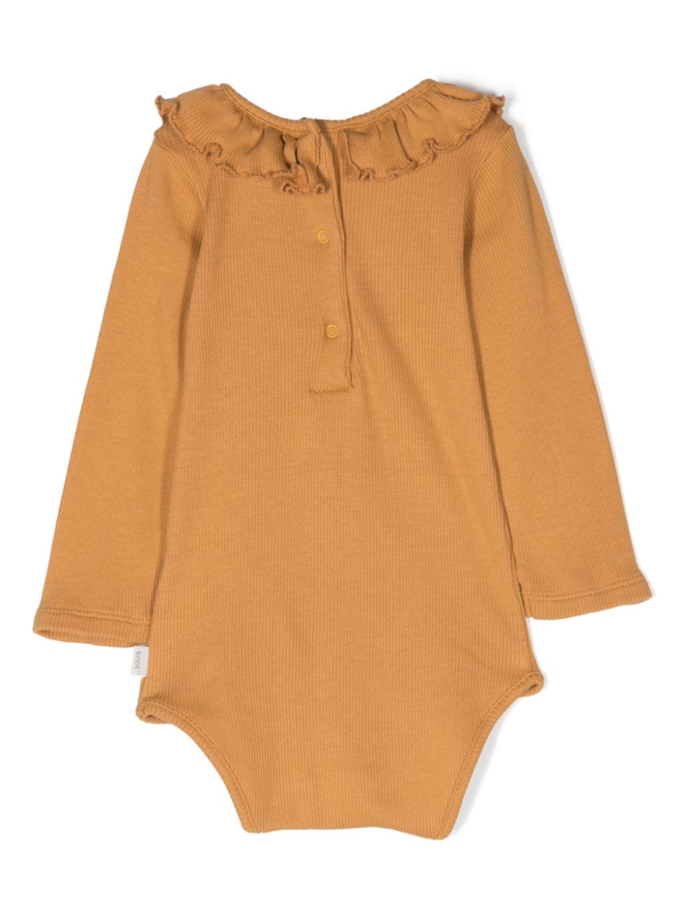 Knot long-sleeve cotton bodysuit - Geel