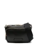 TOM FORD logo-embossed leather messenger bag - Black
