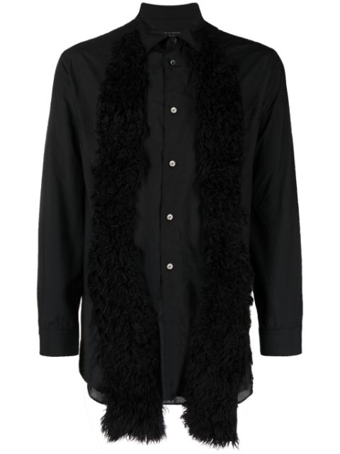 Comme des Garcons Homme Plus long-sleeve attached-scarf shirt Men