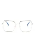 Victoria Beckham Eyewear logo-engraved square-frame glasses - Gold
