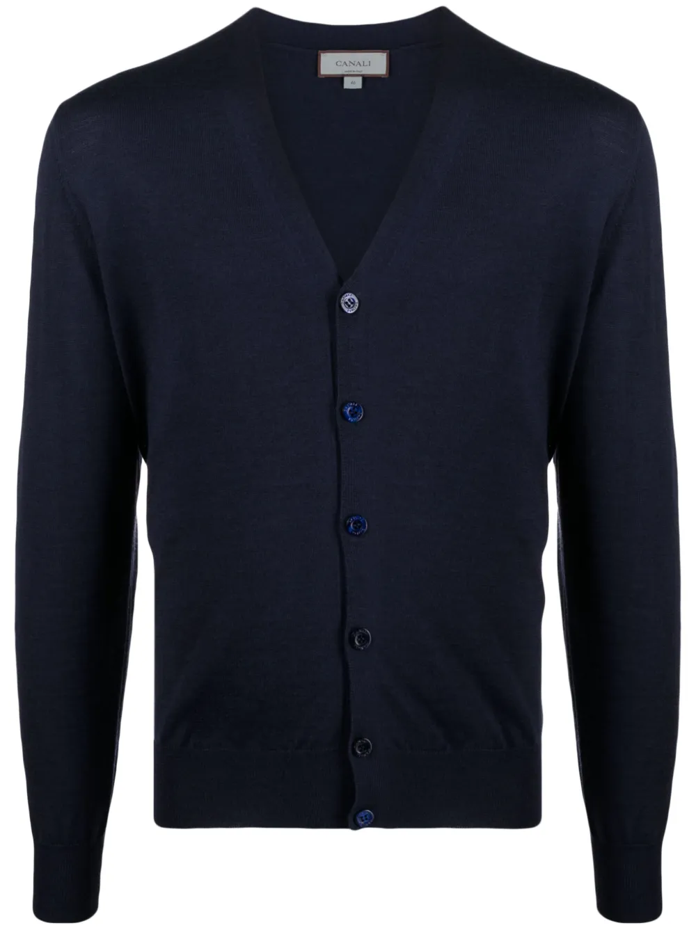 Canali Vest met V-hals Blauw