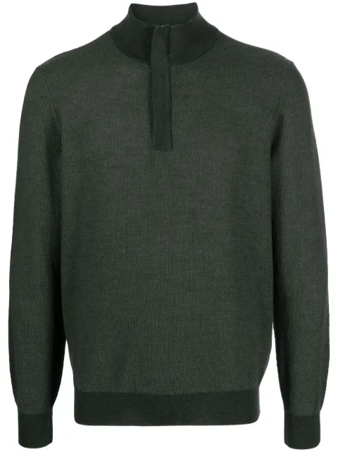Canali half-zip wool jumper