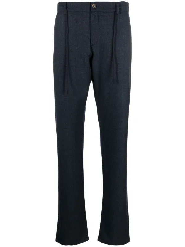 Canali Drawstring-waist Chinos in Blue