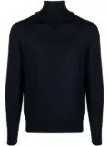 Canali fine-knit roll-neck jumper - Blue