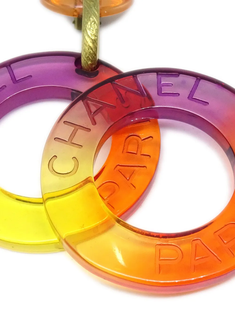 CHANEL Pre-Owned 1995 oorclips met CC-logo - Goud