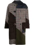 Baracuta patchwork double-breasted coat - Brown