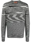 Missoni striped intarsia-knit wool jumper - Black
