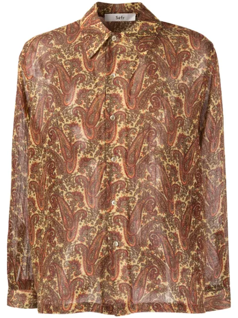 Séfr paisley-print wool shirt