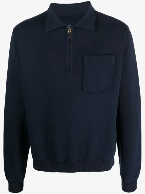Fortela half-zip cotton jumper