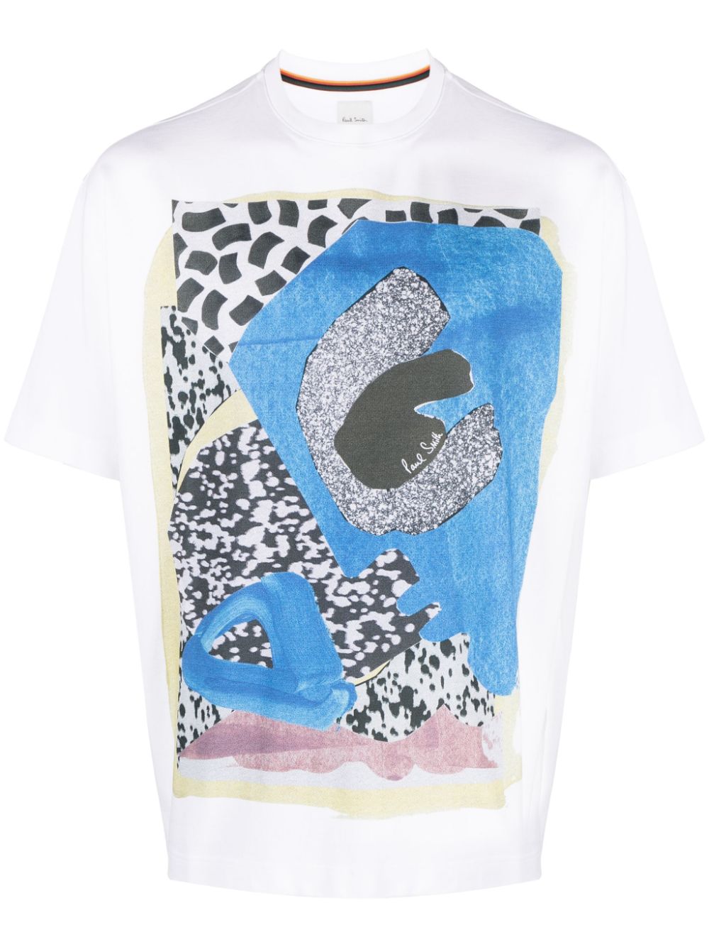 Shop Paul Smith Graphic-print Cotton T-shirt In White