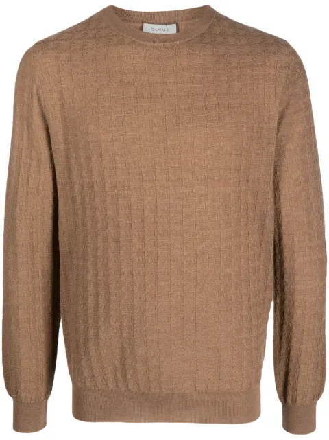 NWT Canali mens peach store lite weight crew neck sweater