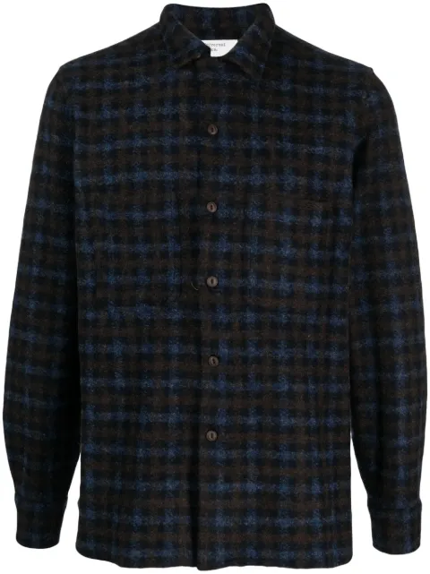 Universal Works check-print long-sleeve shirt