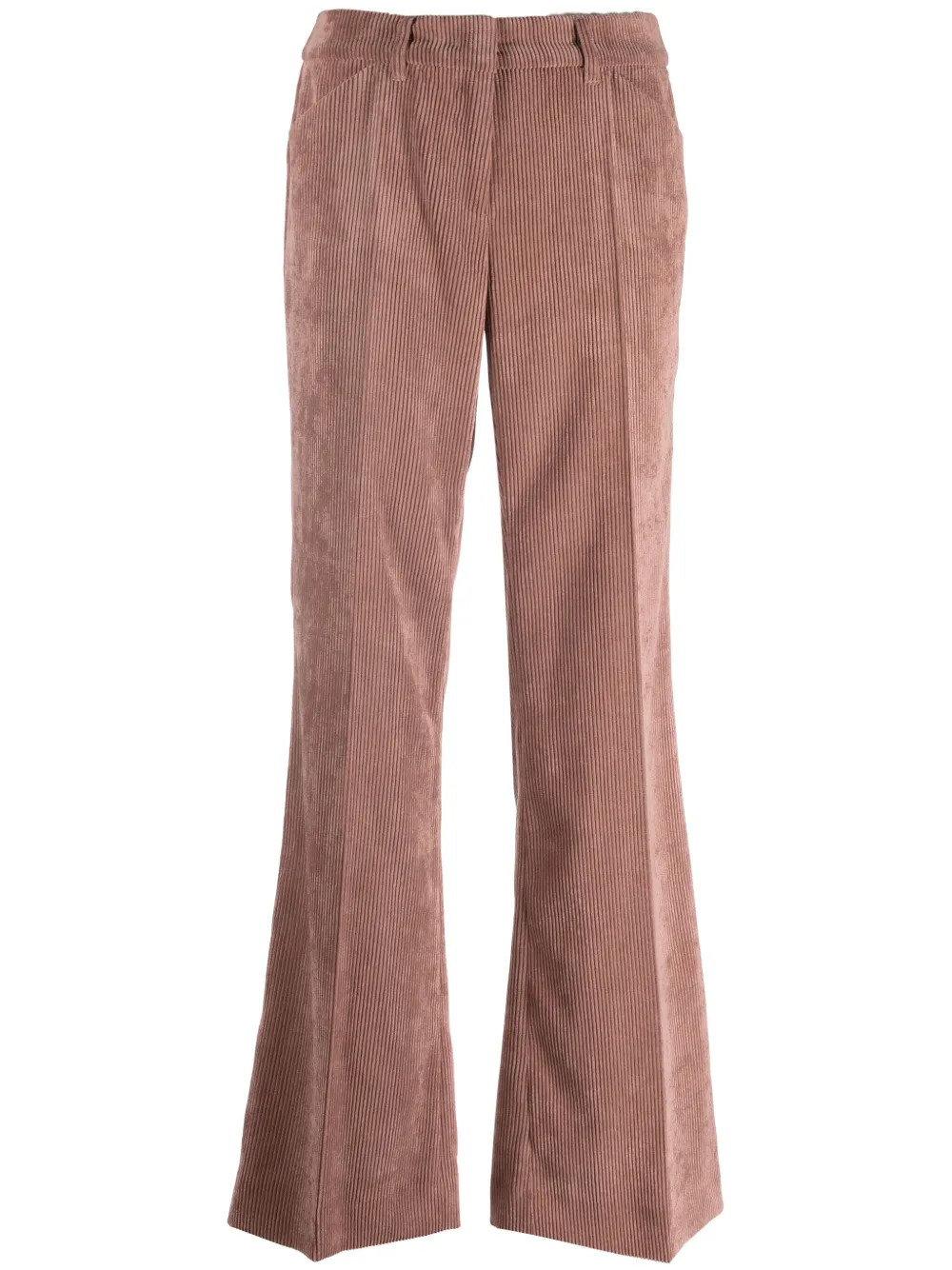 Luisa Cerano Ribfluwelen broek Roze