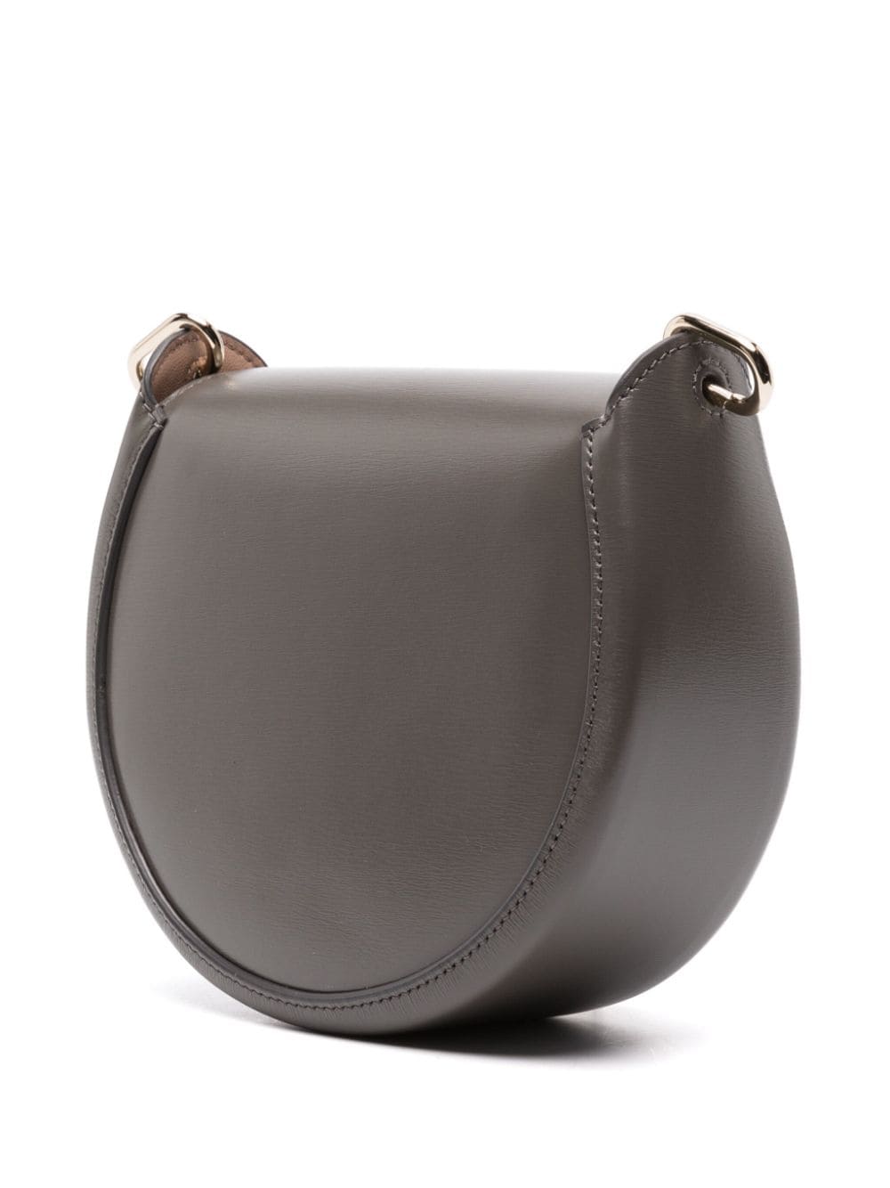 Shop Chloé Small Arlène Leather Crossbody Bag In Grey