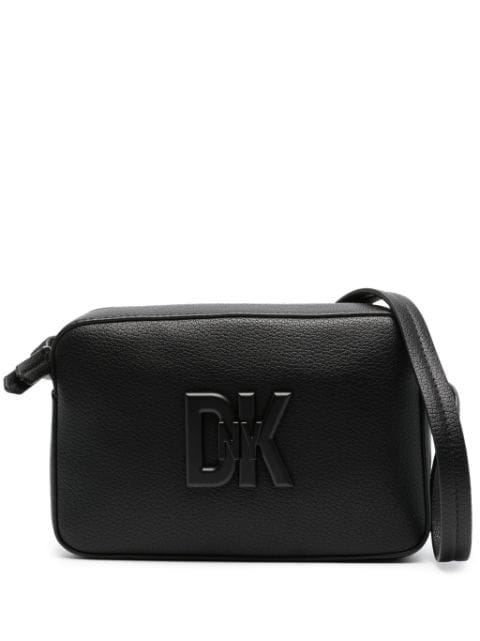 DKNY sac à bandoulière en cuir à plaque logo