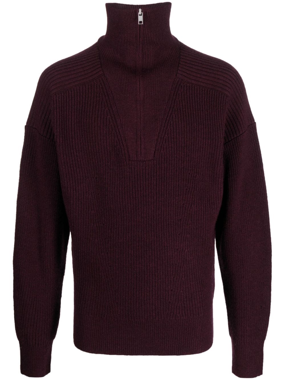 Marant High-neck Wool Jumper In Red