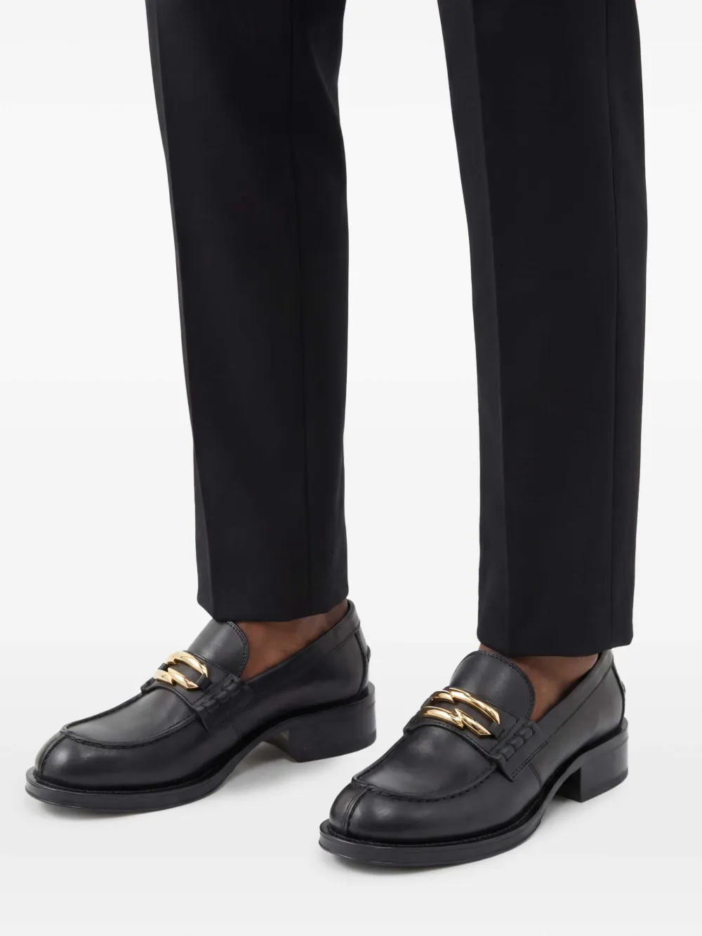  Lanvin Mocasines Con Hebilla - Negro 