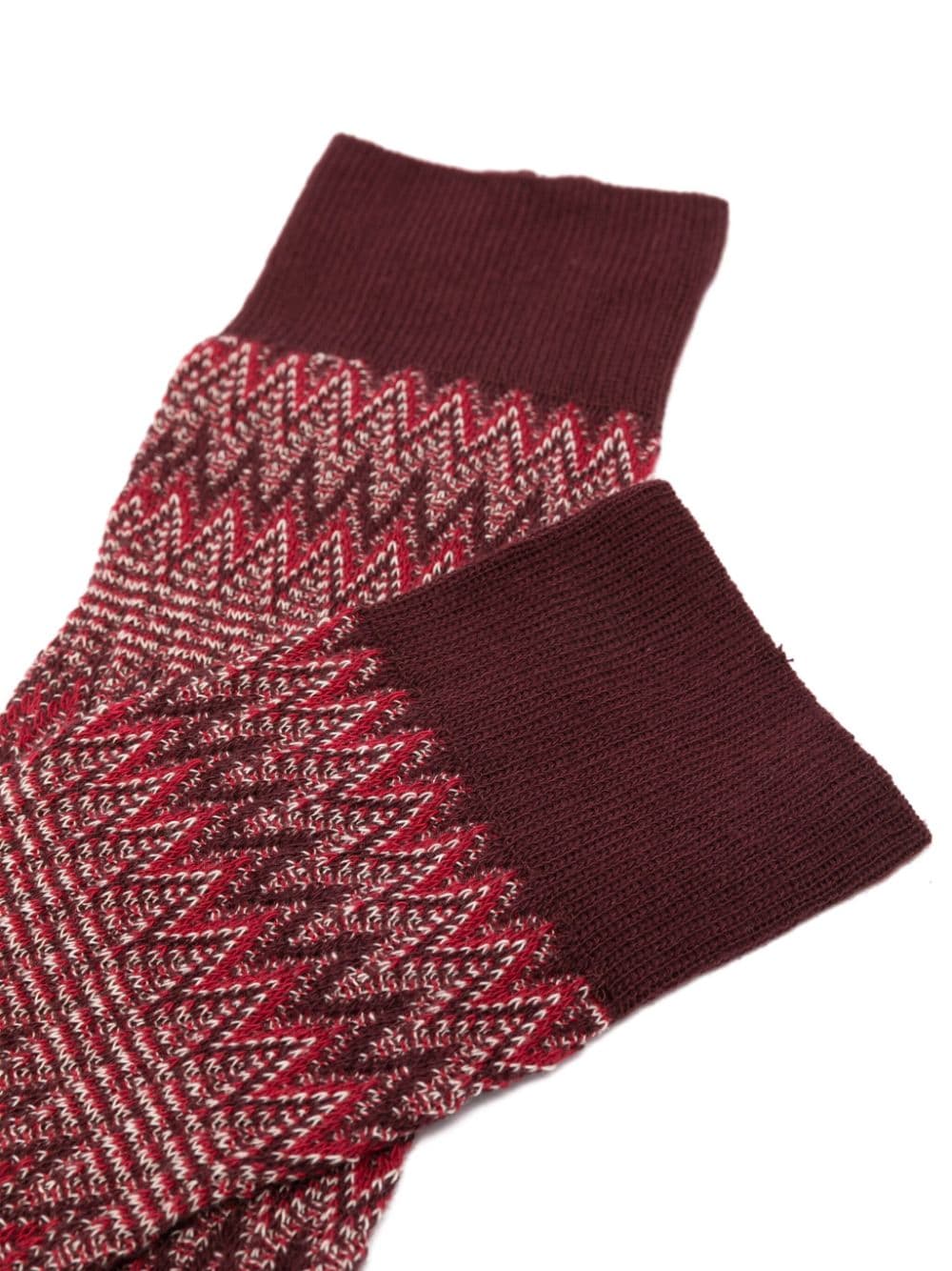 Missoni logo-stamp zigzag-woven socks - Paars