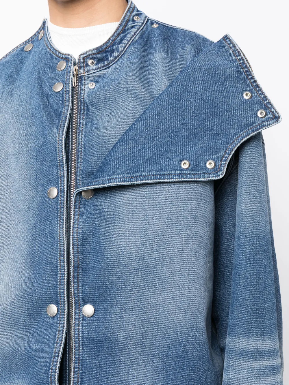 Y/Project snap-panel denim bomber jacket | Smart Closet