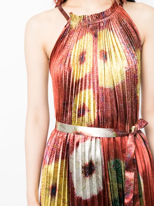 【Ulla Johnson】 Amikoプリーツサテンミディドレス Ulla Johnson Amiko floral-print Pleated Dress | Red | FARFETCH