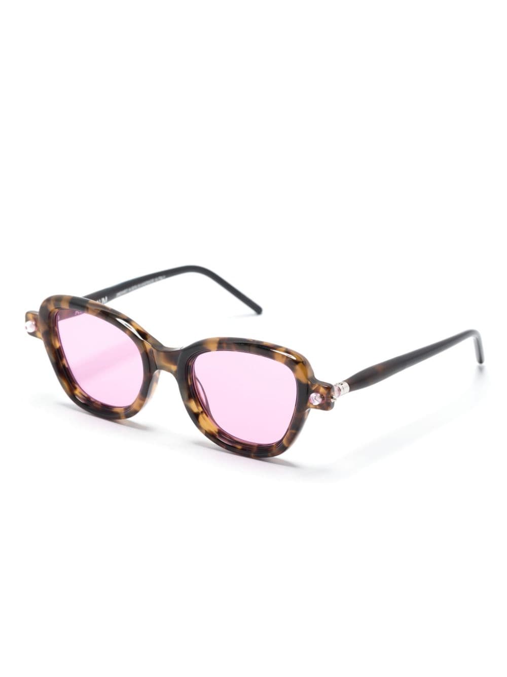 Shop Kuboraum P5 Tortoiseshell-effect Cat-eye Sunglasses In Brown