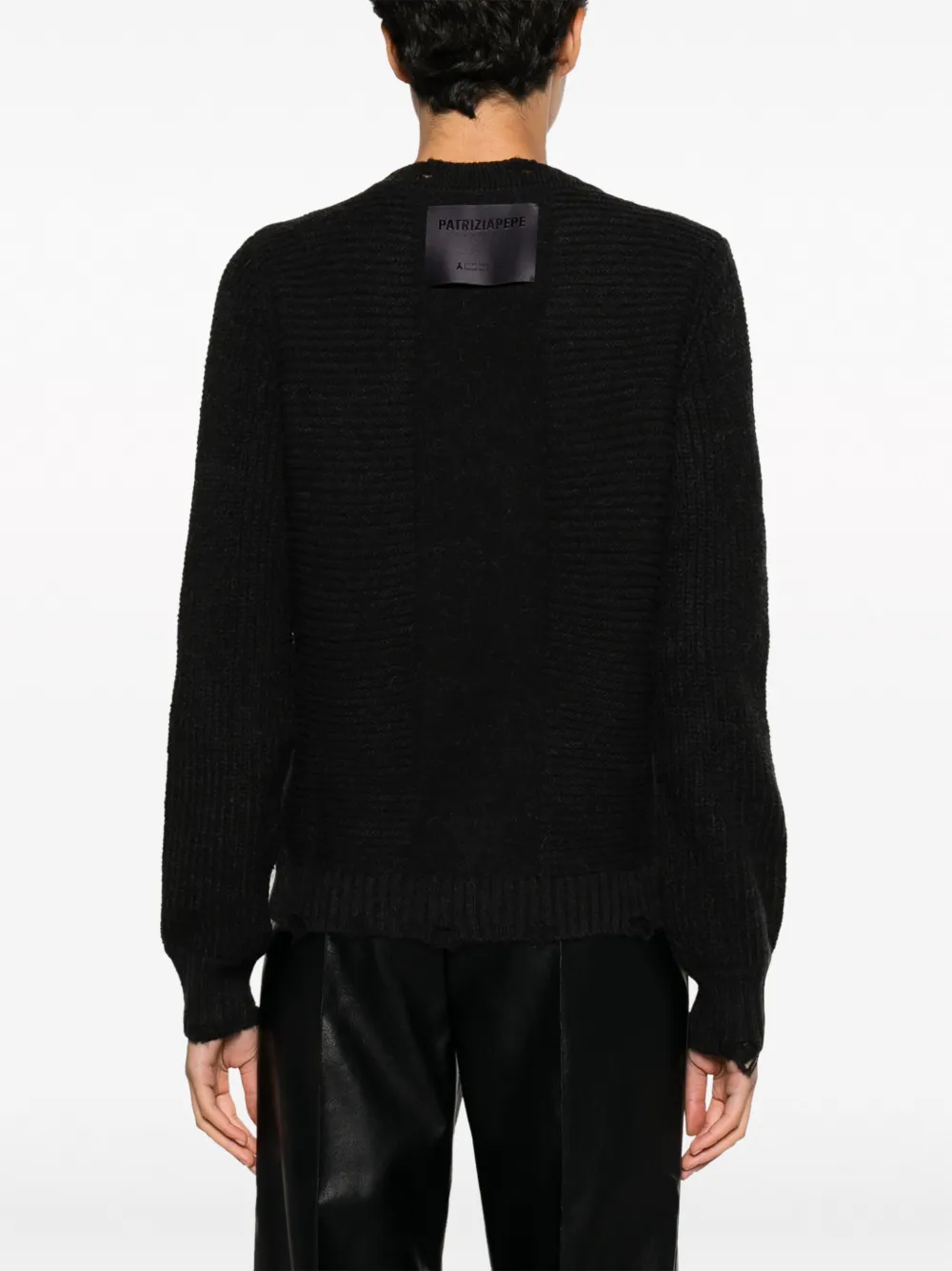 Patrizia Pepe Cropped trui Zwart