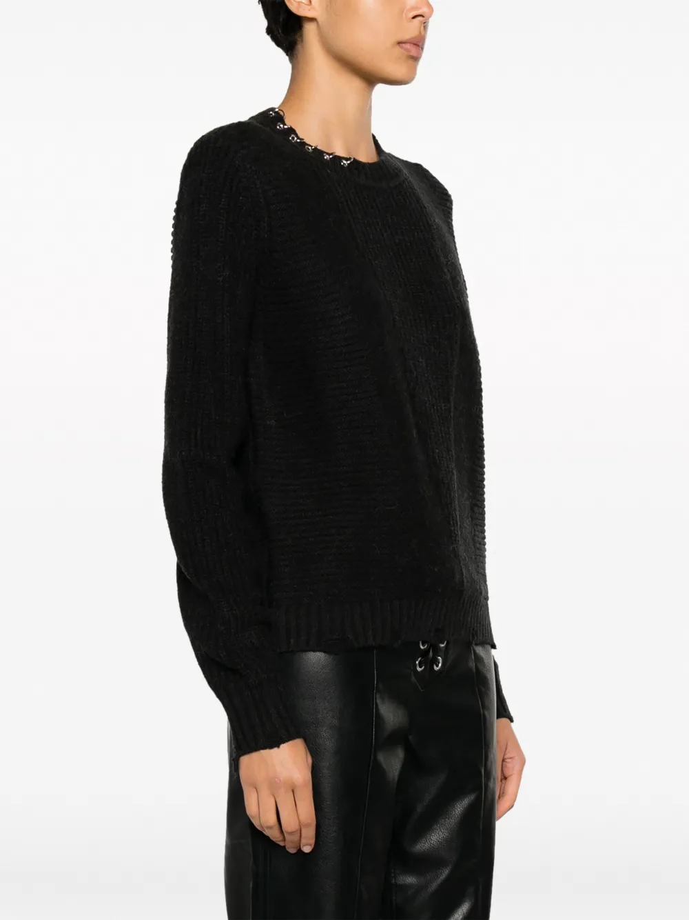 Patrizia Pepe Cropped trui Zwart