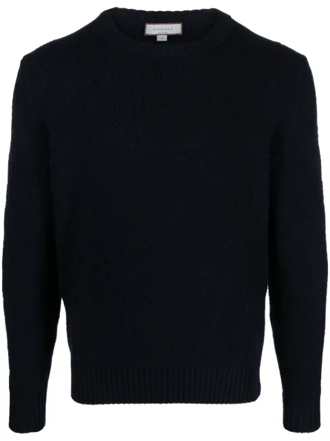 Canali crew-neck merino wool jumper