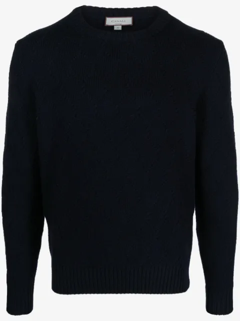 Canali crew-neck merino wool jumper