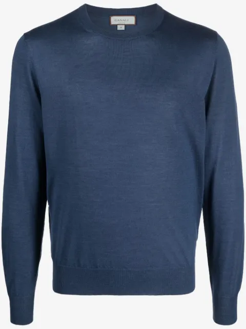Canali fine-knit crew-neck jumper