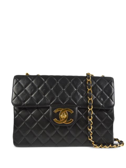 Affordable HOT SALE CHANEL 1995 Jumbo Classic Flap shoulder bag Women