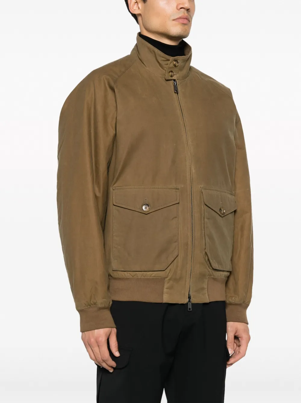 Baracuta Jack met hoge hals Beige