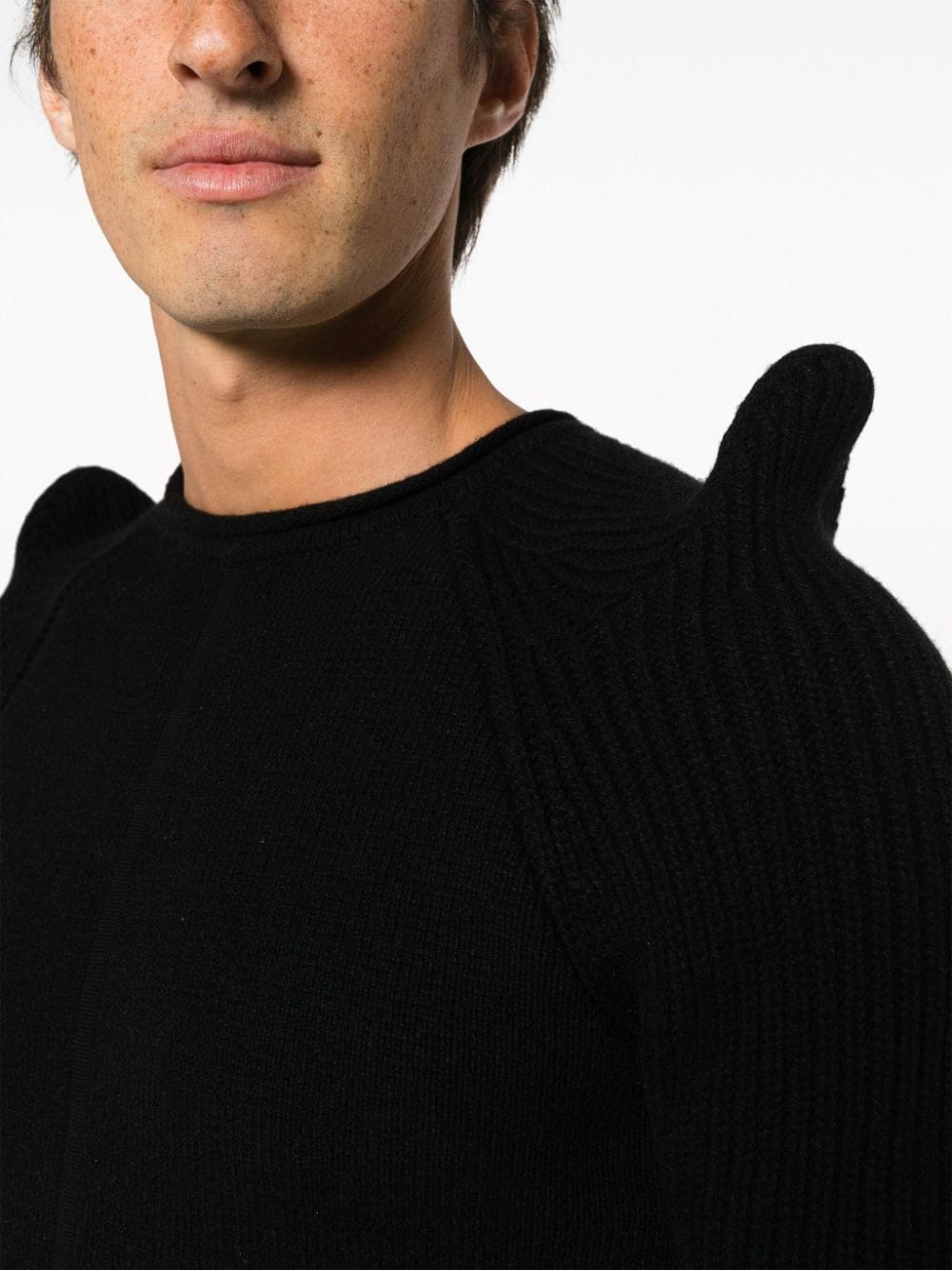 Shop Rick Owens Luxor 3d-detail Cashmere Jumper In Black