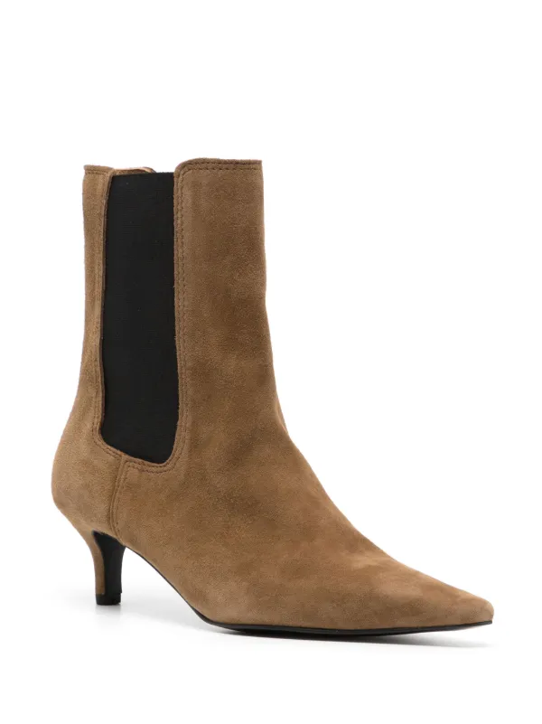 Pointed toe hot sale suede booties