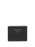 Patrizia Pepe logo-lettering leather wallet - Black
