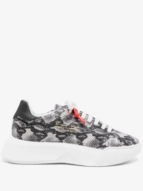 Giuliano Galiano Nemesis python-print leather sneakers