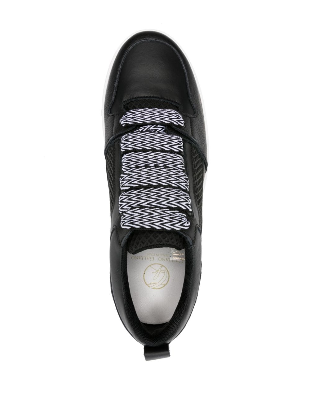 Shop Giuliano Galiano Vyper Logo-print Leather Sneakers In Black