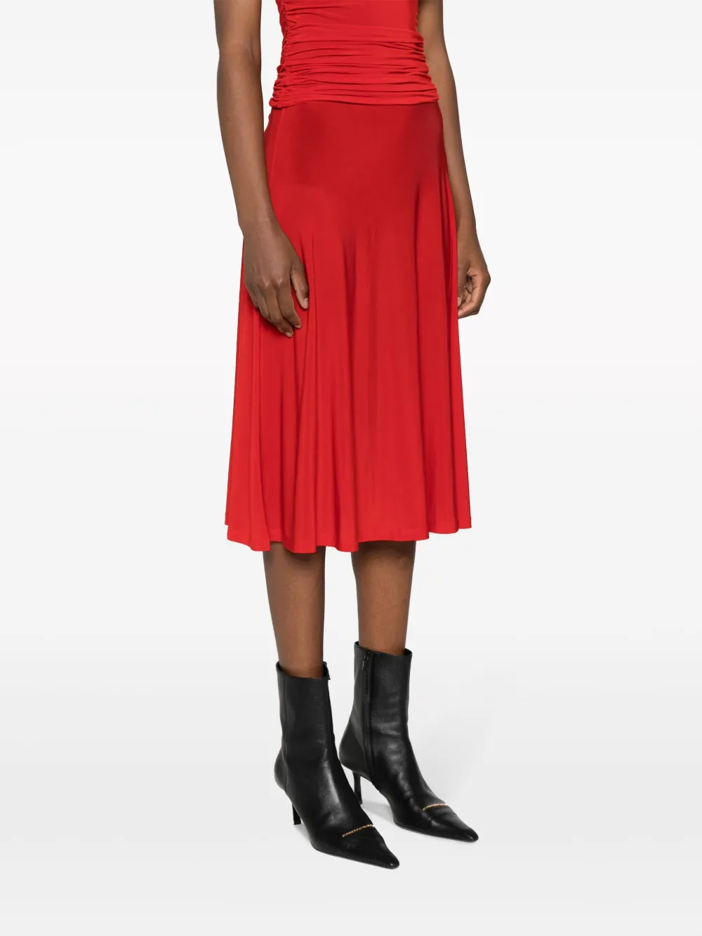 open lace back dress Altavista silk stretch dress in burgundy