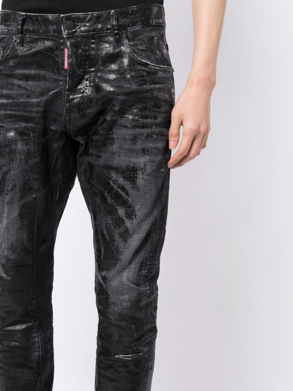 Dsquared2 Jeans met logopatch Zwart