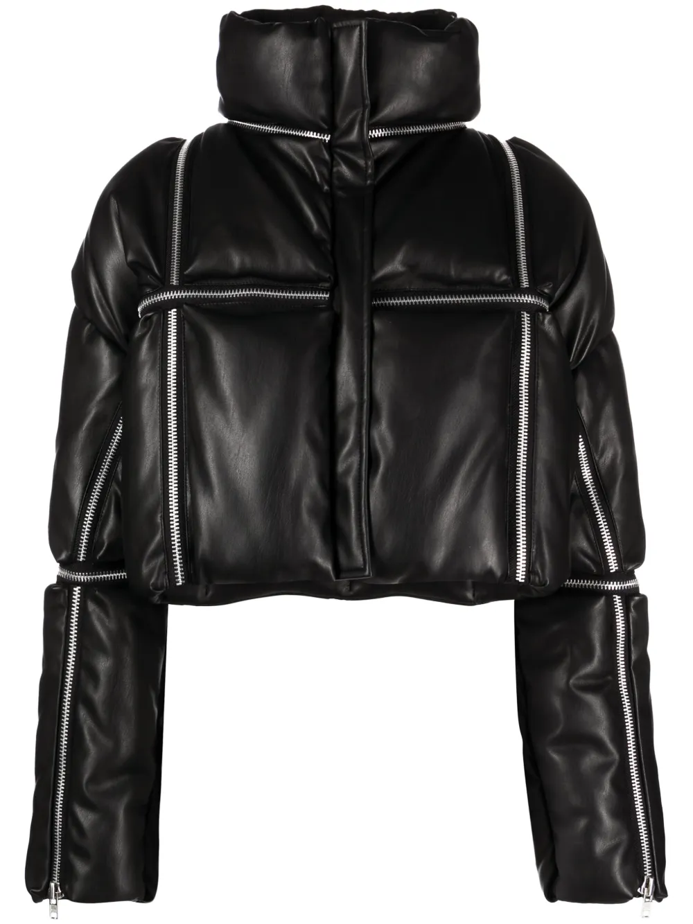 GUDU zip-detailing padded jacket | Black | Image 1