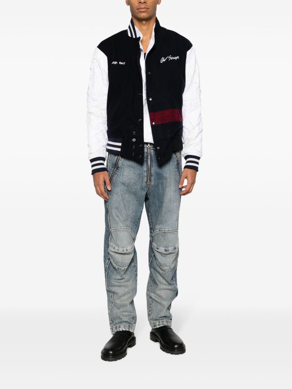 Greg Lauren Jack met geborduurde tekst Blauw