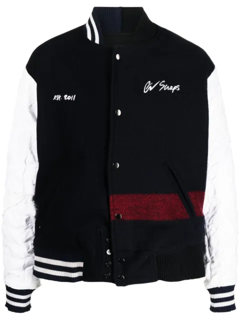 Greg Lauren slogan-embroidered bomber jacket