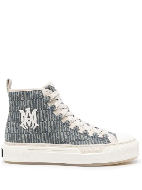 AMIRI logo-patch platform hi-top sneakers