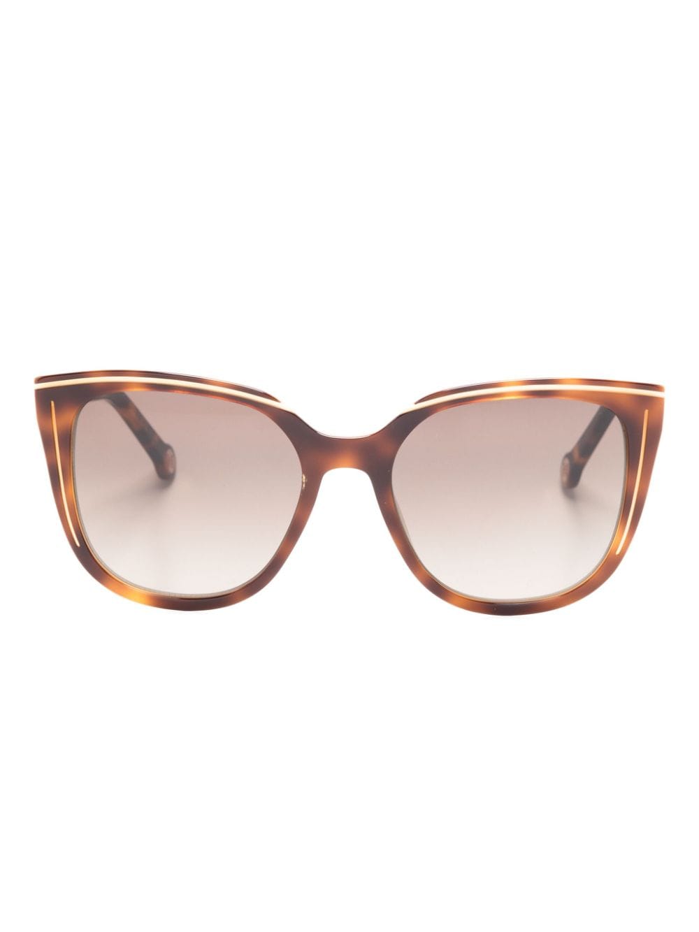 Shop Carolina Herrera Gradient Cat-eye Sunglasses In Brown